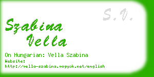 szabina vella business card